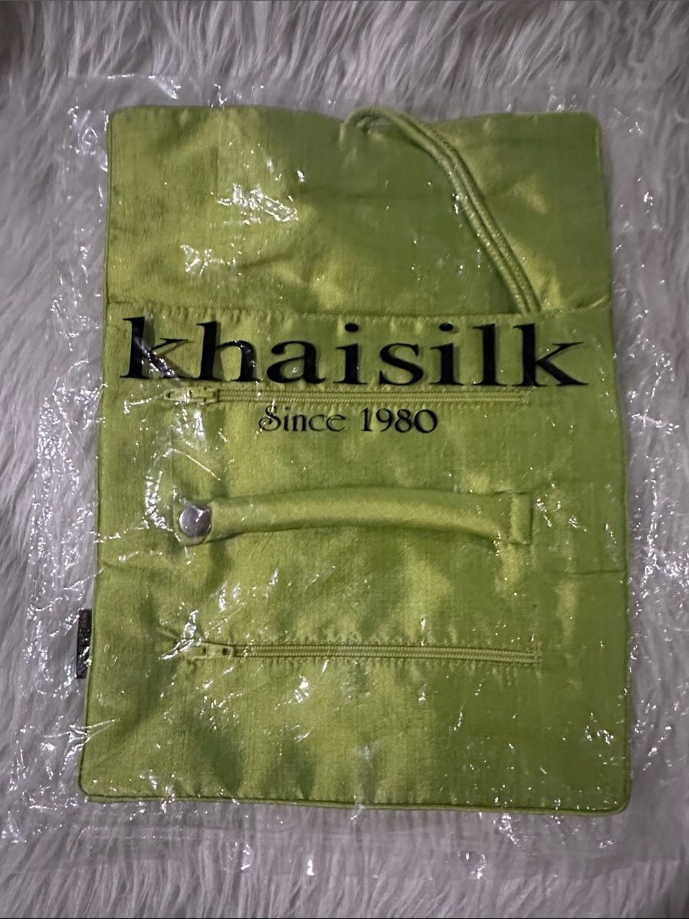 Travel Pouch in Lime Green